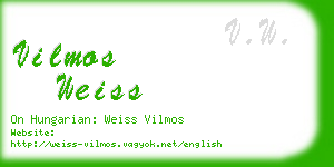 vilmos weiss business card